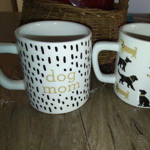 Dog Mom mug set doggie reward inside 2 mugs - SEE Pics!